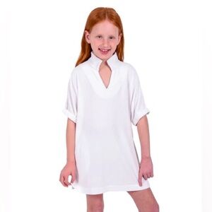 NWT Emily McCarthy Lil Poppy Dress in White Terry